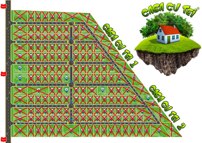 Crevedia, Casa cu Tei teren langa padure intrare din DN1A